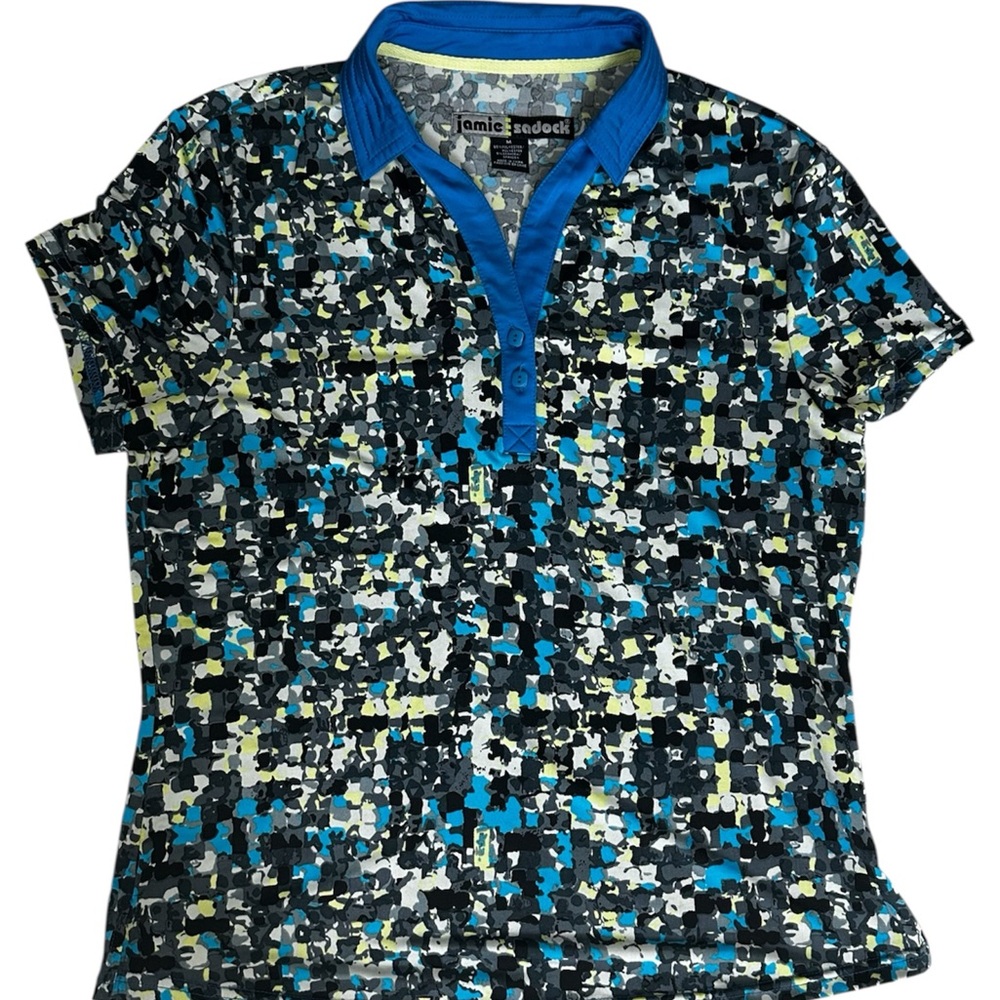 Jamie Sadock Mosaic Print Short Sleeve Top